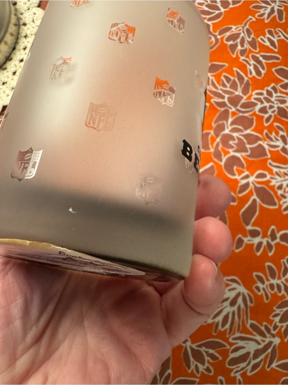 Cincinnati Bengals 16oz frosted glass pint tumbler - Picture 5 of 11